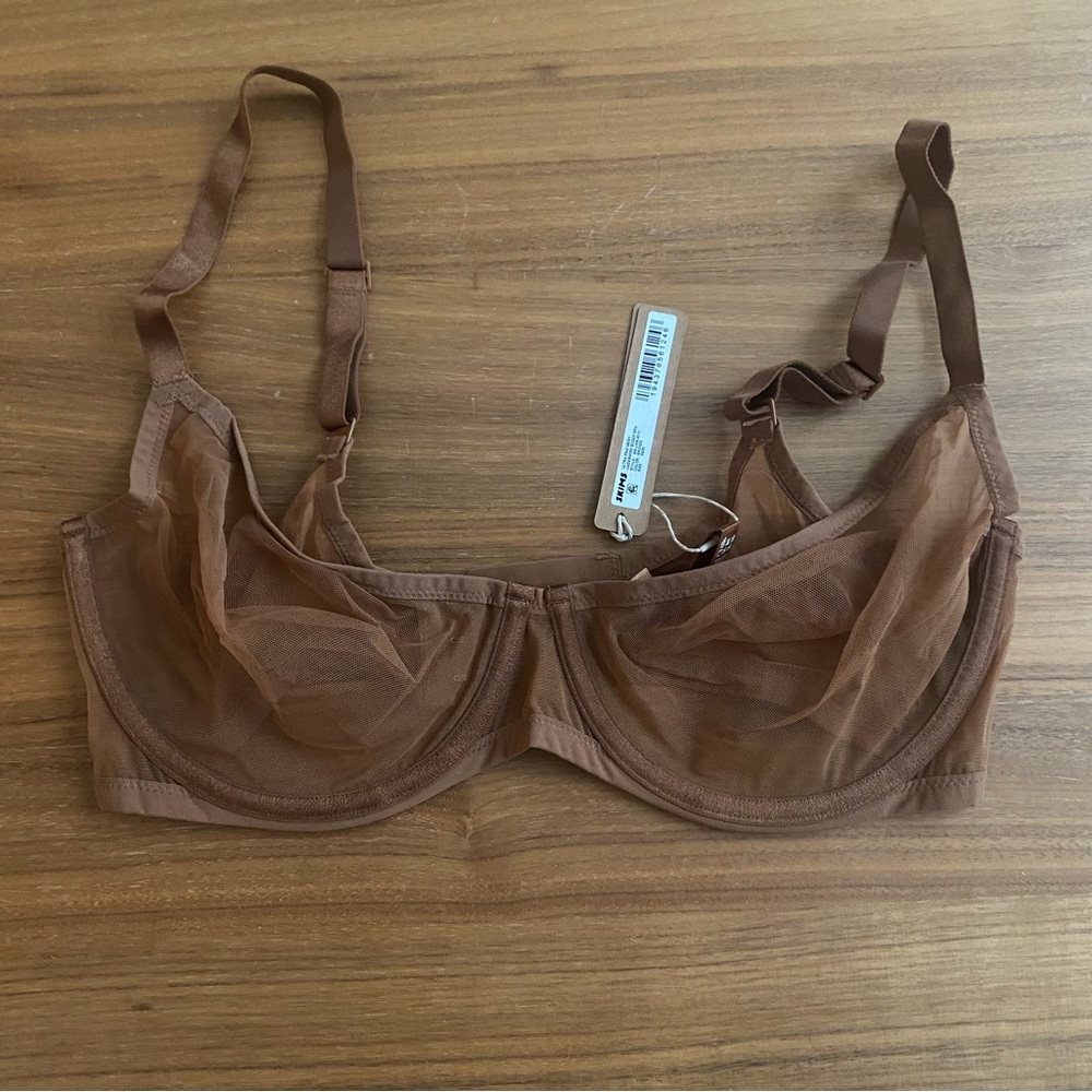 Skims Ultra Fine Mesh Bra (New with Tags) 🤎 Cinnamon Brown 🤎